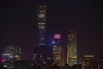 北京CBD夜晚灯光建筑最新8K延时摄影视频的预览图